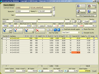 Ercom Cam 2005 Sip. + Opt. Programı